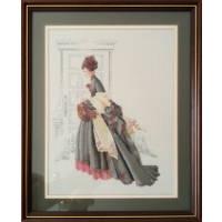 Lady in grey dress 38 x 46 cm