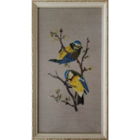 Blue tits 23 x 41 cm