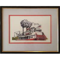 Paddlesteamer one 40 x 31 cm